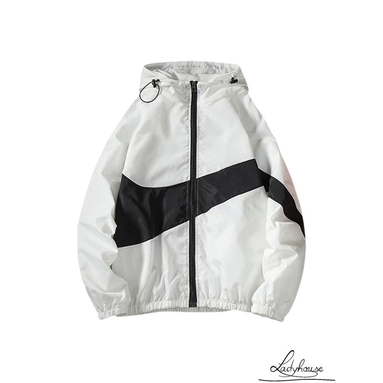 Áo Khoác Hoodie Tay Dài Khóa Kéo Màu Sắc Thời Trang Thu Đông Cho Nam