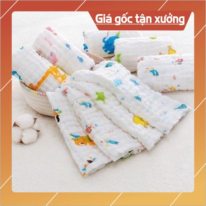 Khăn Sữa Xô Nhăn 6 Lớp Siêu Mềm Mịn