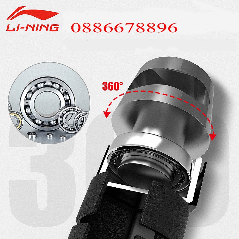 Dây nhảy chuyên nghiệp Lining LBDM776-1. Được các vận động viên chuyên nghiệp lựa chọn trong rèn thể lực, giảm cân...