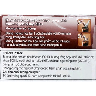(Túi lớn) Cà phê phố đen đá bịch ( 30- 50 gói * 16g)