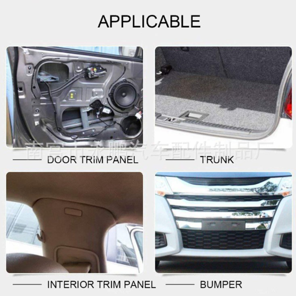 Bộ 100 Đinh Tán Bằng Nhựa Nhiều Màu Sắc Chuyên Dụng Cho Xe Hơi Fender