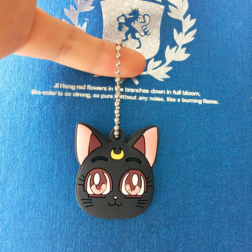 Móc chìa khóa silicon hình thủy thủ mặt trăng Mickey Stitch dễ thương cho nữ