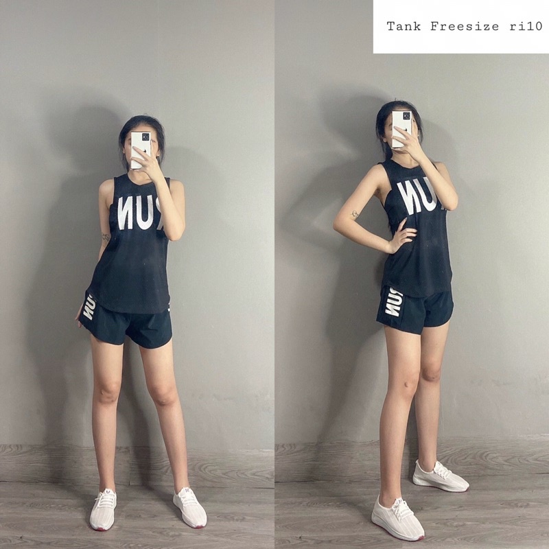 Áo tanktop RUN thể thao tập gym yoga nữ