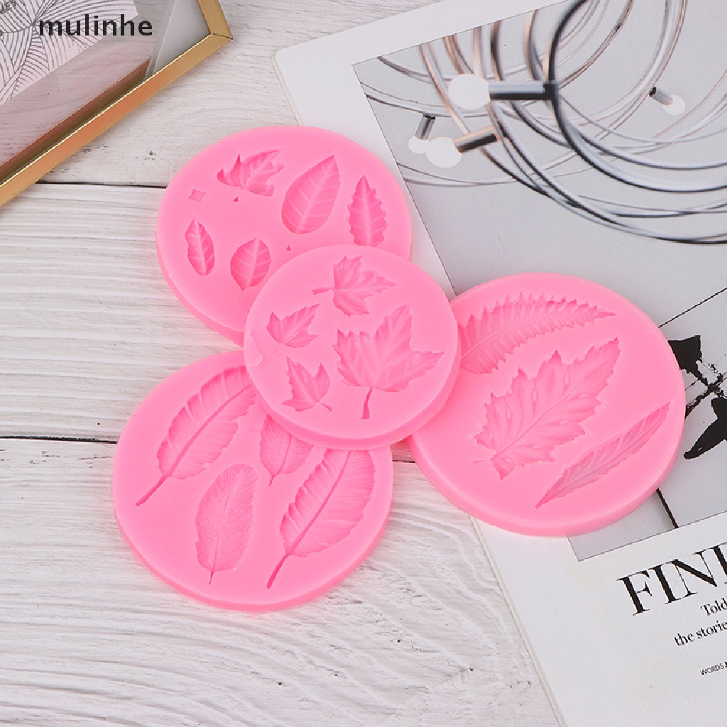 Khuôn Silicone Làm Kẹo Đường Hình Chiếc Lá DIY