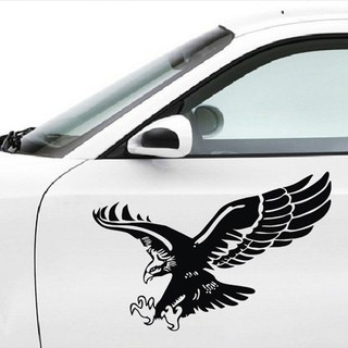 Decal hình Đại Bàng dán xe (Đen)