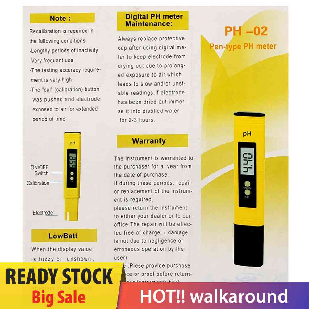 Bút Đo Độ PH Kĩ Thuật Số Màn Hình LCD