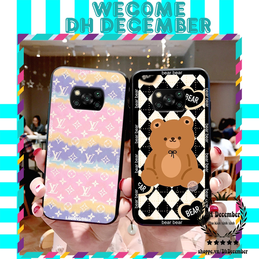 Ốp lưng Xiaomi POCO X3 / X3 PRO / X3 NFC in hình 3D GẤU HỒNG-GẤU BE3R -XINH XẺO CỰC ĐẸP