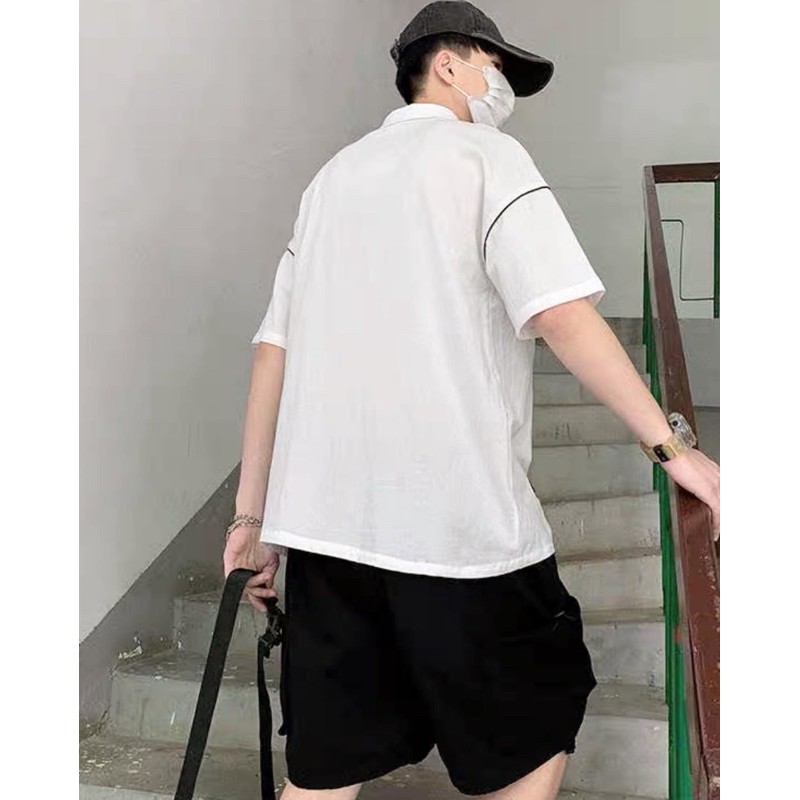 Áo Thun POLO tay viền form To Style Hàn - Unisex Nam nữ dáng rộng xinh