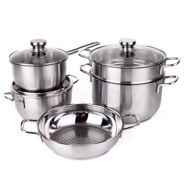 Bộ nồi fivestar inox nắp kính 5 món