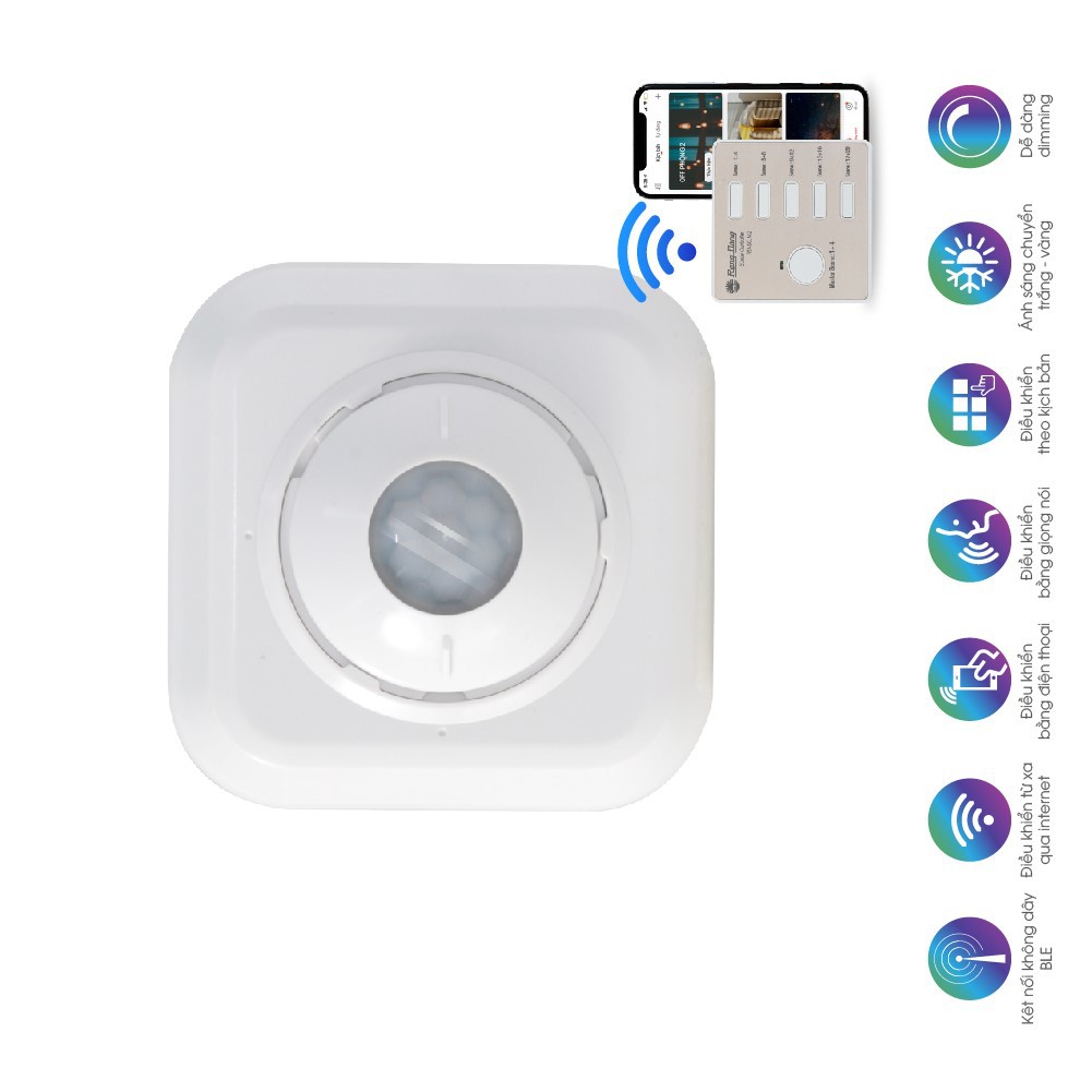 Cảm biến chuyển động - ánh sáng Rạng Đông, độ bền cao, Model: CB02.PIR.BLE(DC)