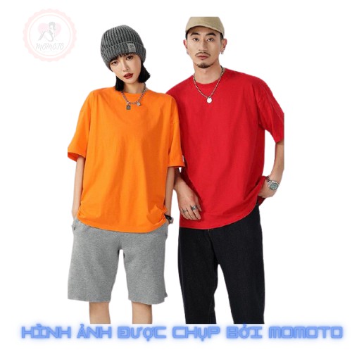 Áo thun Unisex Basic Tee MOMOTO phông trơn nam nữ tay lỡ oversize form rộng 12 màu