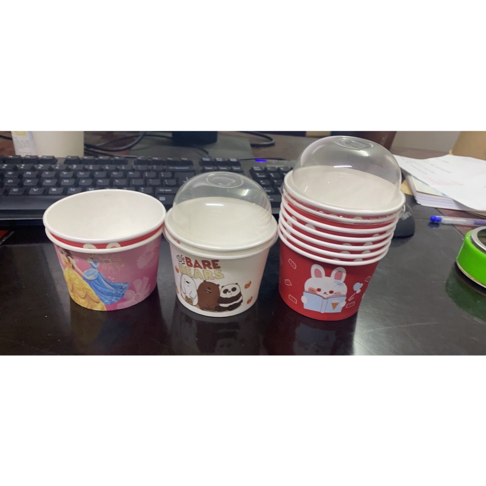 cốc giấy đựng bánh [FREESHIP❤️] set 50 cốc cừu nắp cầu