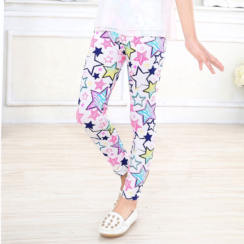 Quần legging NNJXD ôm dáng in hình hoa thời trang cao cấp cho bé gái