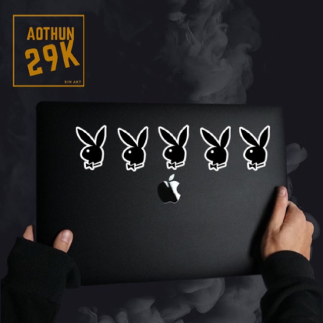 SET 5 STICKER DECAL PLAYBOY DÁN TRANG TRÍ ĐIỆN THOẠI LAPTOP VALI MŨ BẢO HIỂM