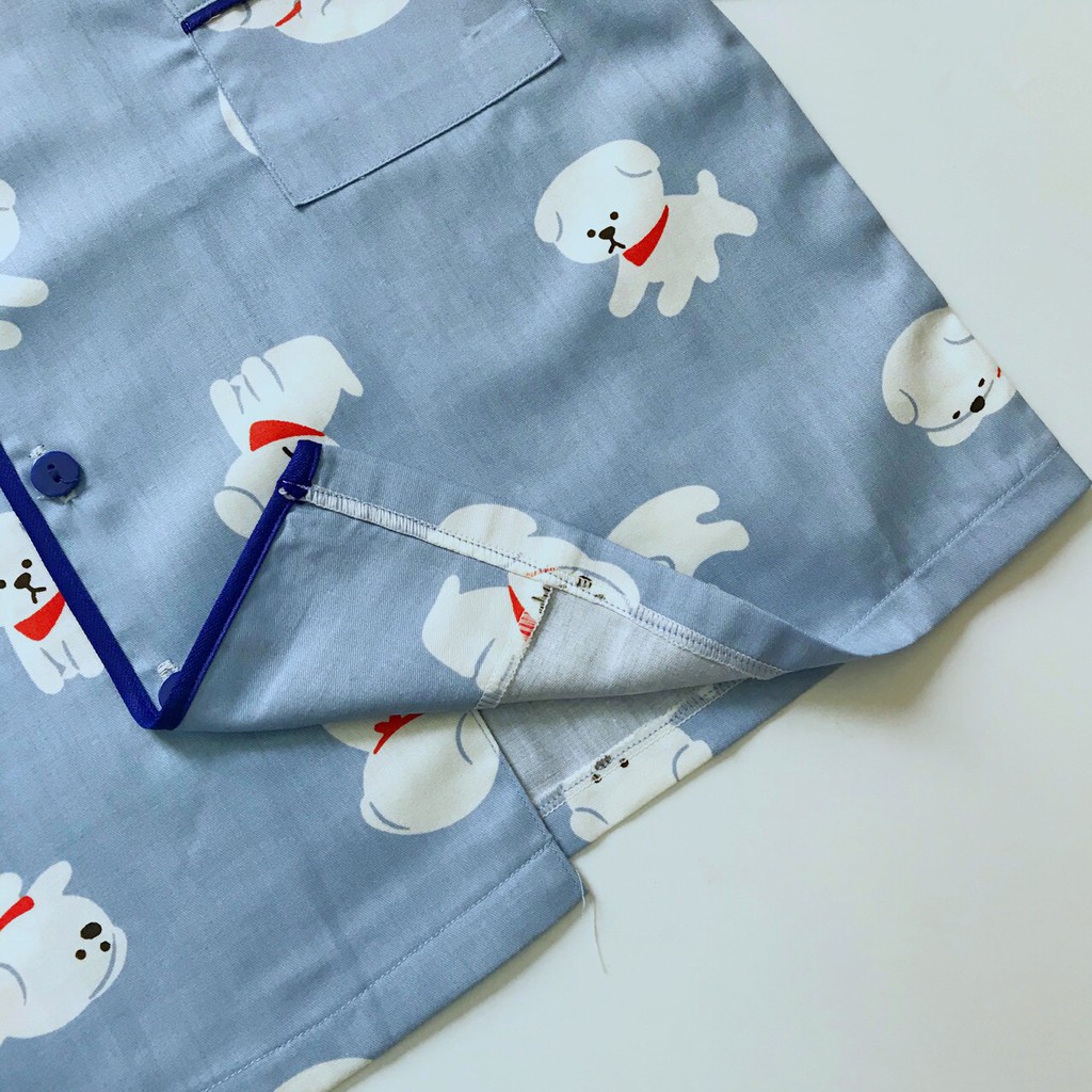 Pijama cho bé vải cotton mềm mịn hút mồ hôi - Họa tiết phối viền nhiều mẫu 10-45kg