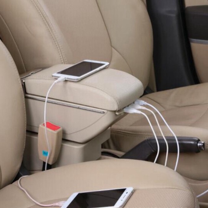Hộp tỳ tay xe ô tô dành cho xe Mazda 2S tích hợp 7 cổng USB mã DUSB-MDA2S (HÀNG LOẠI 1)