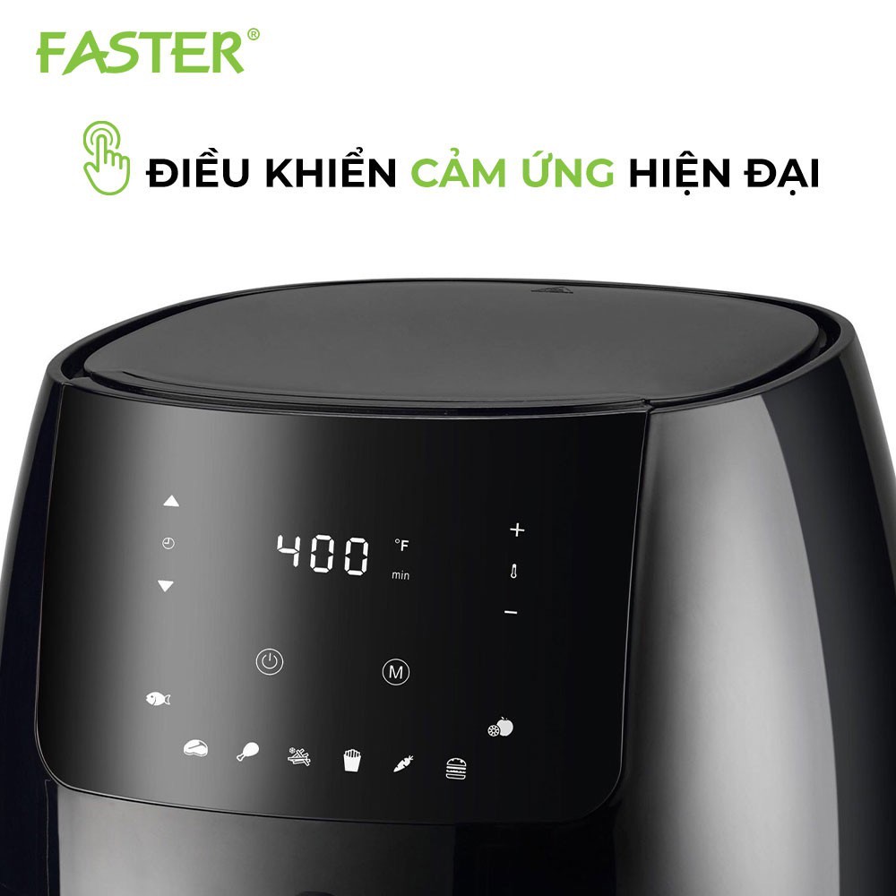 Nồi chiên không dầu 7 Lít FASTER MGR7SBT Cao Cấp 2 màu trắng/đen - Bảo hành Chính hãng 12 tháng