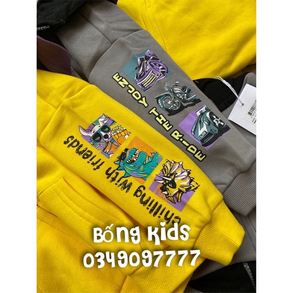 Áo Khoác Nỉ Hoodie Bé Trai Phối Màu GJ