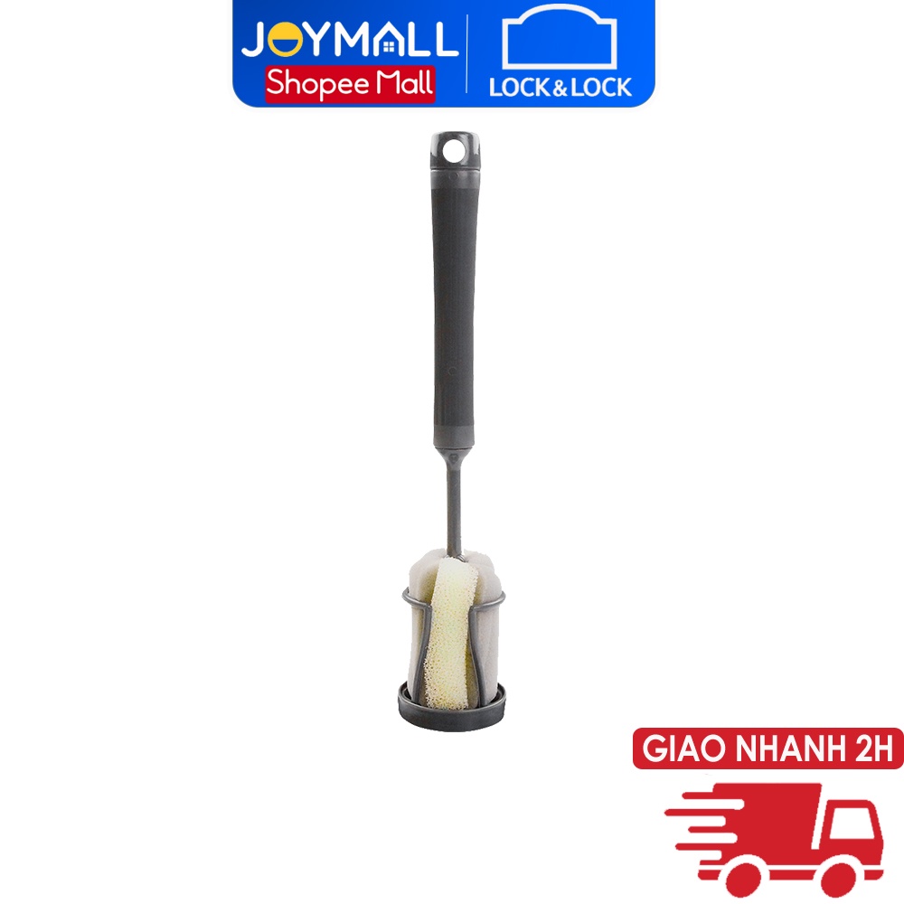 Dụng cụ rửa chai và ly Lock&Lock ETM143DGRY - Hàng chính hãng, có đế dựng và lỗ treo tiện lợi - JoyMall