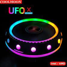 QUẠT TẢN NHIỆT CPU COOLMOON UFOX LED RGB/ Intel - AMD / Tự động đổi màu