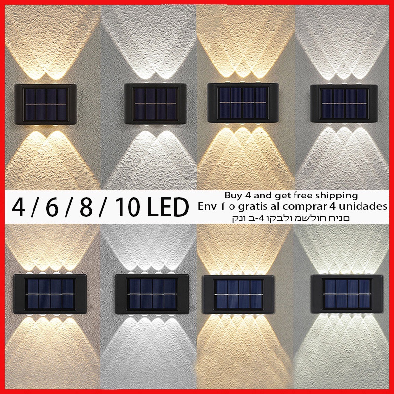 Đèn Led Năng Lượng Mặt Trời Chống Thấm Nước Gắn Tường Ngoài Trời