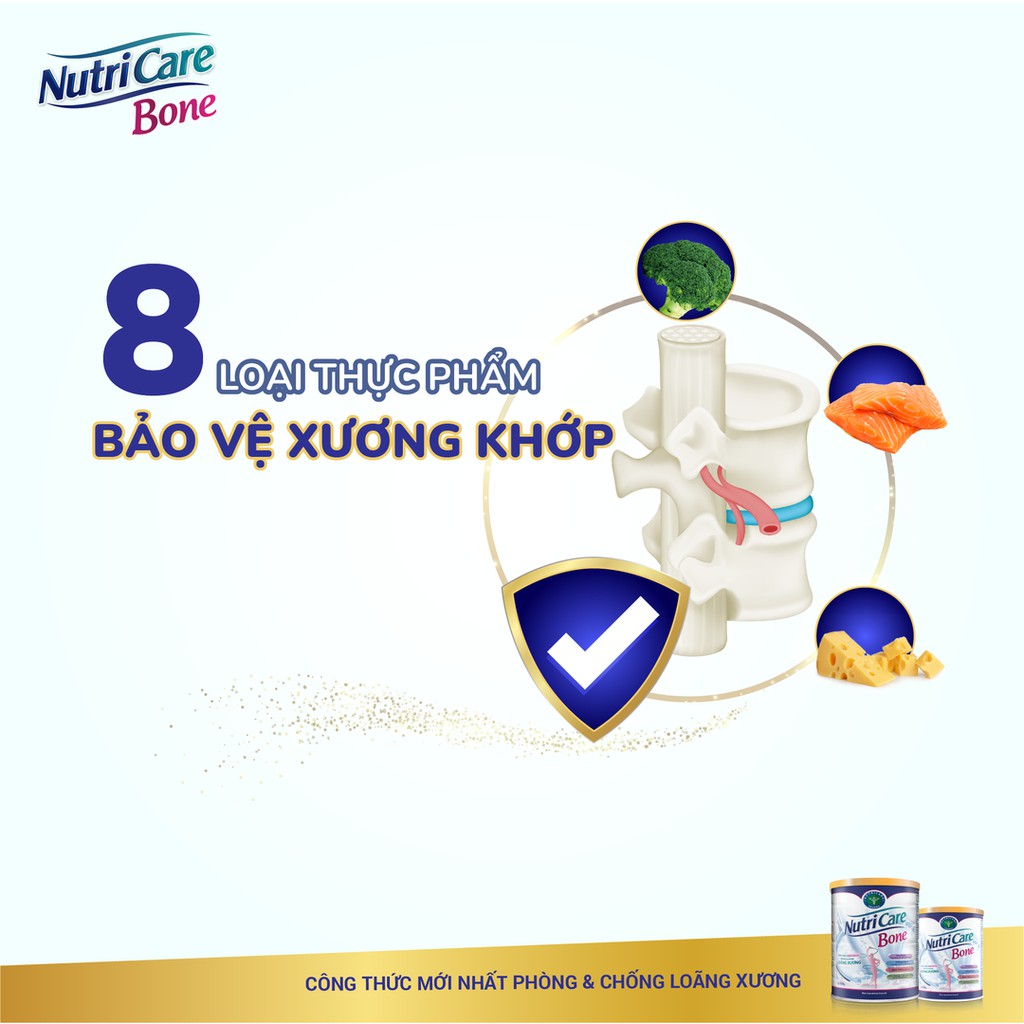 Sữa bột Nutricare Bone phòng chống loãng xương, sụn khớp cho người lớn tuổi (900gr)