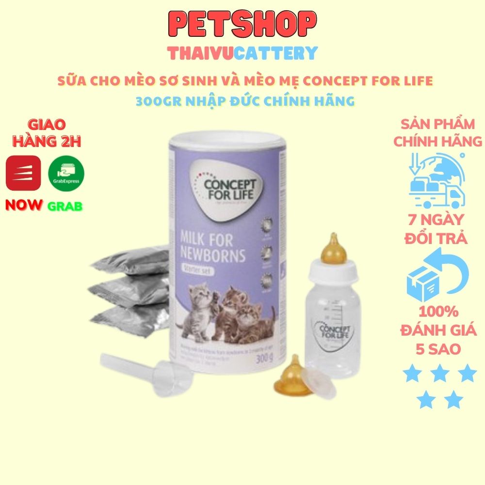 Sữa cho mèo sơ sinh và mèo mẹ Concept For Life 300gr nhập Đức Chính Hãng