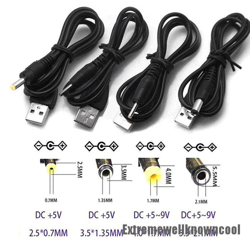 Cáp Chuyển Đổi Usb 2.5 3.5 4.0 5.5mm 5v Dc Chất Lượng Cao