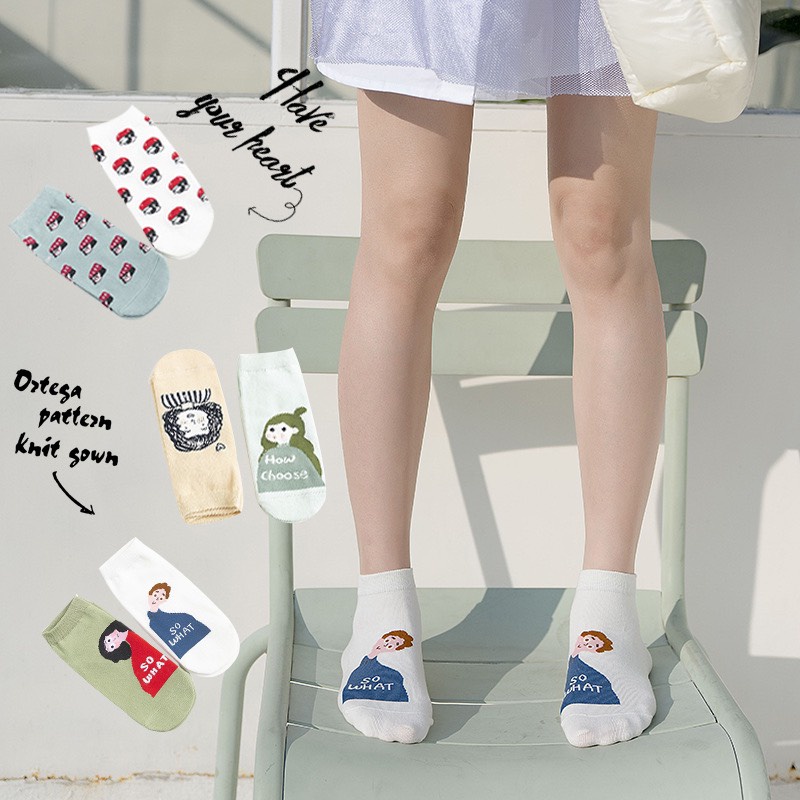 Vớ Tất Cổ Ngắn So What Cotton Kháng Khuẩn Freesize Nam Nữ 36-42 MRSOCKS VN100