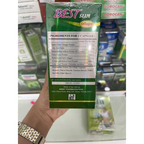 Best Slim Collagen 40v/hộp giảm cân tự nhiên, hiệu quả