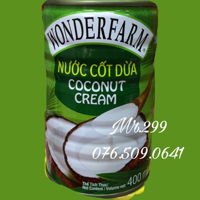 Nước cốt dừa lon Wonderfarm 400ml