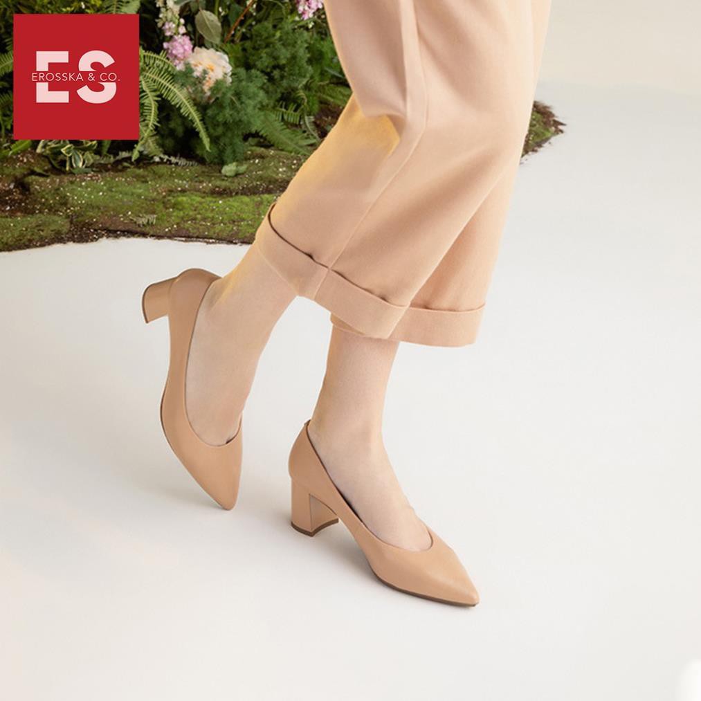 Giày cao gót Eroska thời trang mũi nhọn kiểu dáng cơ bản cao 5cm màu kem [HÀNG CAO CẤP] | BigBuy360 - bigbuy360.vn