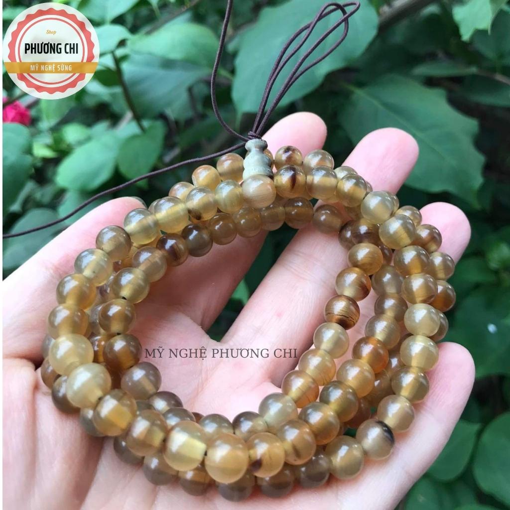 Vòng Đeo Tay Chuỗi Tràng 108 Hạt Sừng Trắng búp Tặng kèm hộp - Vòng Tay Phong Thủy | Mỹ nghệ phương chi