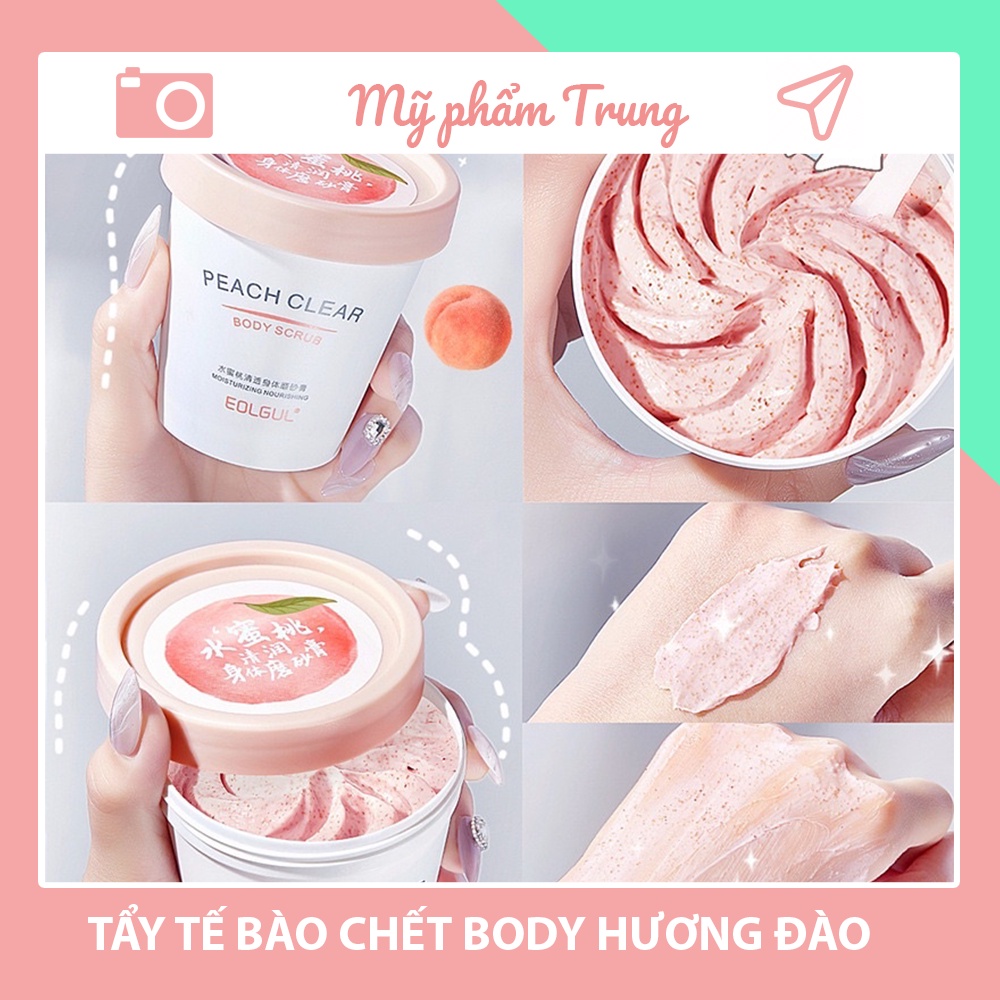 Tẩy Tế Bào Chết/ Body Srub Heyxi Hương Đào Thơm Mát Làm Sạch Và Sáng Da 200G