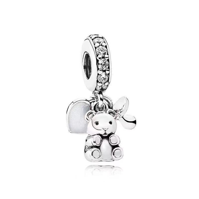 ∏Shoppe Vòng Tay Pandora Chính Hãng Bằng Bạc sterling s925 Họa Tiết Cánh Trái Tim Kẻ Sọc Cho Nữ