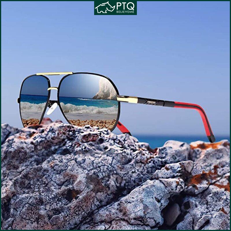 Kính Mát Phân Cực Phân Cực Gọng Nhôm Phong Cách Cổ Điển Thời Trang Cho Nam Và Nữ