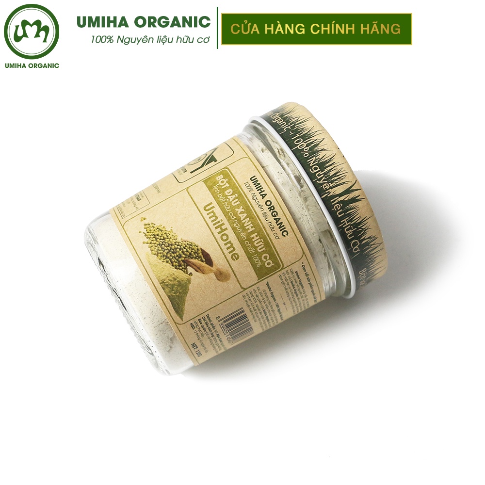 Bột Đậu Xanh đắp mặt nạ hữu cơ UMIHOME nguyên chất | Green bean powder 100% Organic 135G