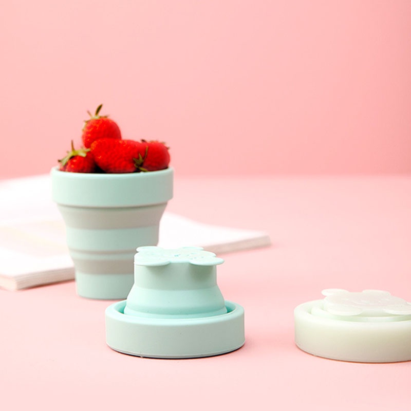 Cốc Uống Nước Gấp Gọn Bằng Silicone Chống Rơi Vỡ Tiện Dụng Mang Theo Du Lịch
