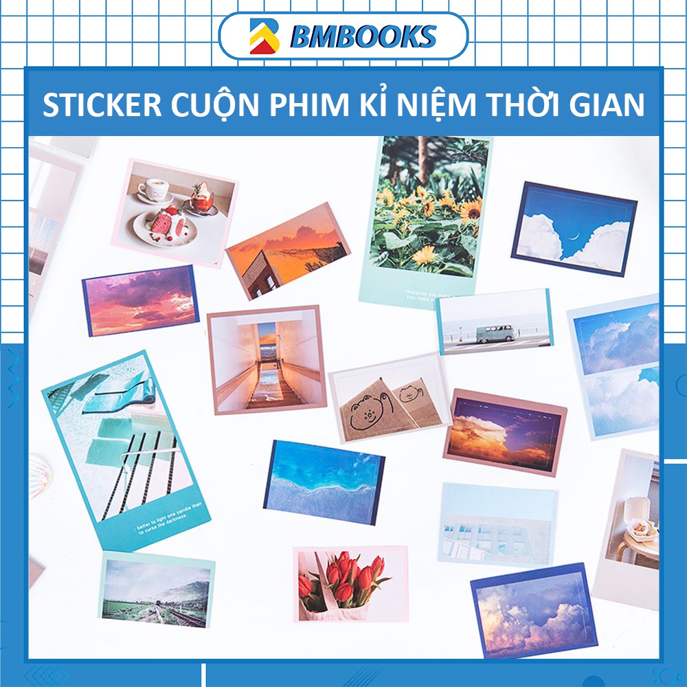 Sticker dán sổ hình cuộn phim Silky máy ảnh tinh tế trang trí sổ tay bullet journals DIY BMBooks