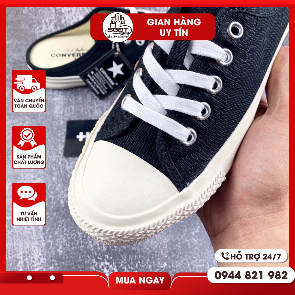 ⚡ Giày Sục Thể Thao Nam, Nữ Sneaker Hở Gót Đế Bệt Vải Canvas