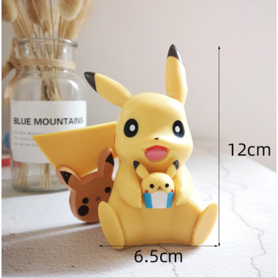 Mô Hình Nhân Vật Pikachu nhựa đặc PVC trang trí bàn làm việc, trưng bày hoặc làm đồ chơi