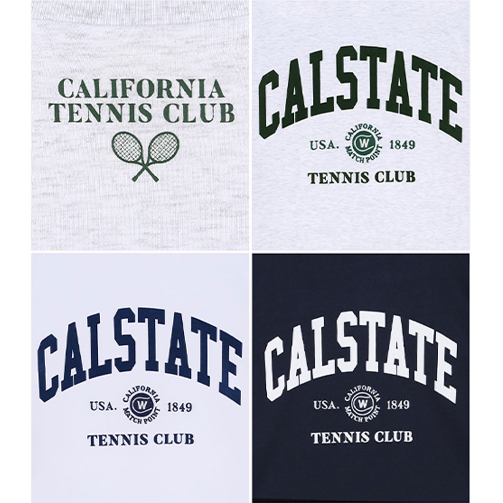 Áo phông WHO.A.U WHRPC2424U oversize chữ CALSTATE USA 1849