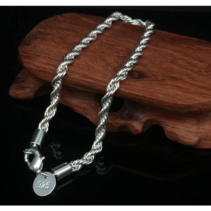 Vòng đeo tay mạ bạc 925 phong cách thời trang cao cấp