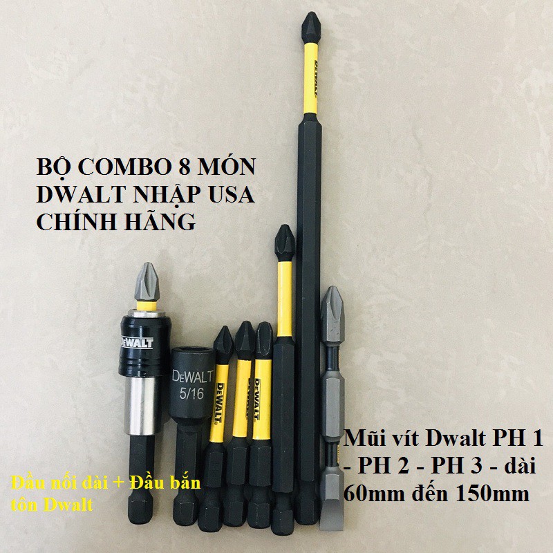 Combo Mũi bắn Vit Dwalt,Bosch Hàng Nhật bãi mới loại xịn