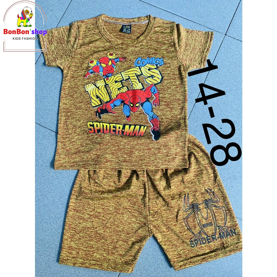 Bộ cọc tay thun lạnh cho bé trai mát lạnh, size 18-25kg, TL01