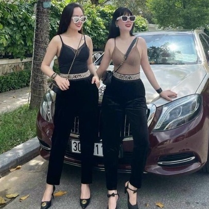 Quần baggy nữ cạp cao chun họa tiết dáng dài vải nhung tăm cao cấp màu đen nâu - Quần vải nữ công sở co giãn mặc đi học