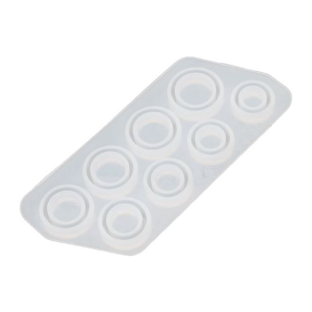 Khuôn silicone làm nhẫn trơn 8 kích cỡ.