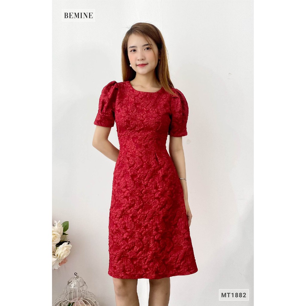 Đầm thanh lịch tay bồng ly eo BEMINE MT1882DO | BigBuy360 - bigbuy360.vn