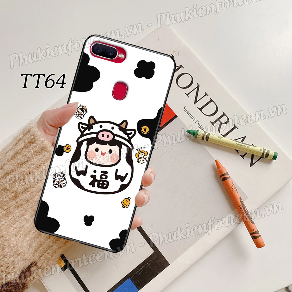 Ốp lưng Oppo F9 - Oppo A7/A5s - Oppo A12 Bò sữa đáng yêu chống bám bẩn siêu đẹp.