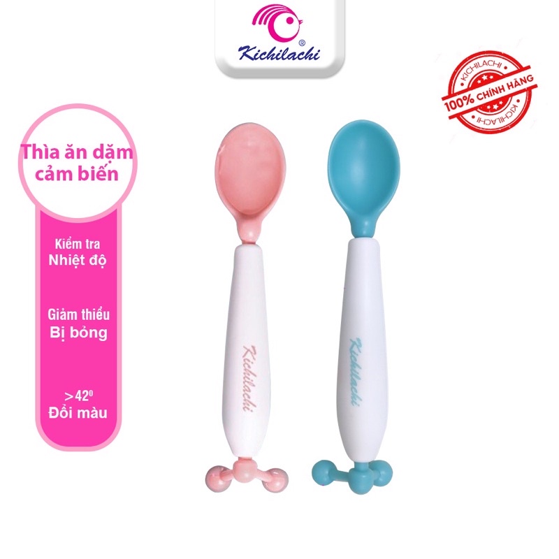 Muỗng/ Thìa cảm biến nhiệt xoay 360 độ báo nóng an toàn cho bé